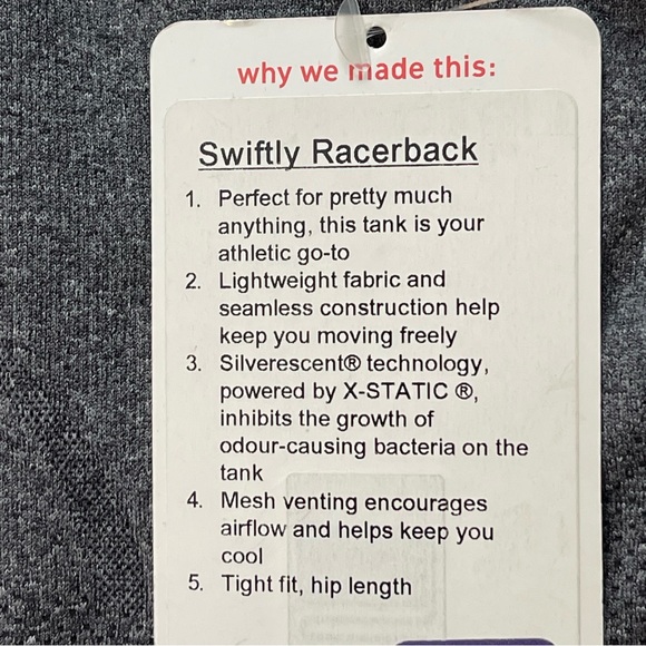 Lululemon Swiftly Tech Racerback Heathered Black Size 10 - Picture 14 of 14